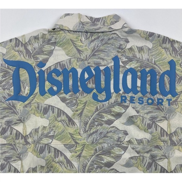 Disney Spirit Jersey Tropical Button Up Linen Shirt Long Sleeve *NWT* - Picture 2 of 7